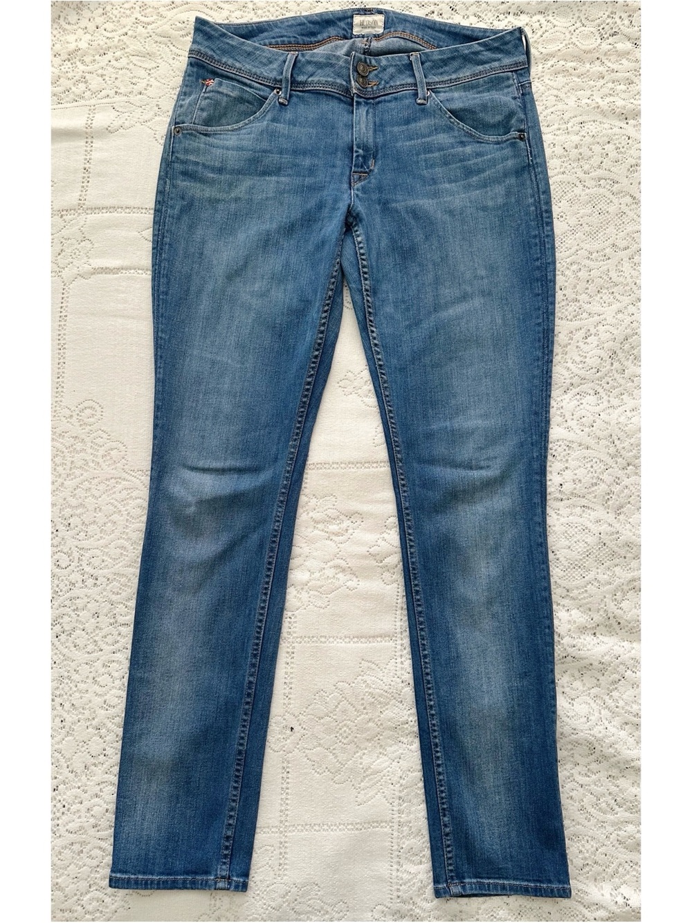 Hudson Jeans Size 30 Collin Skinny Medium Wash Mid Rise Denim